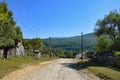 Mountain road through the Mezmay village Royalty Free Stock Photo